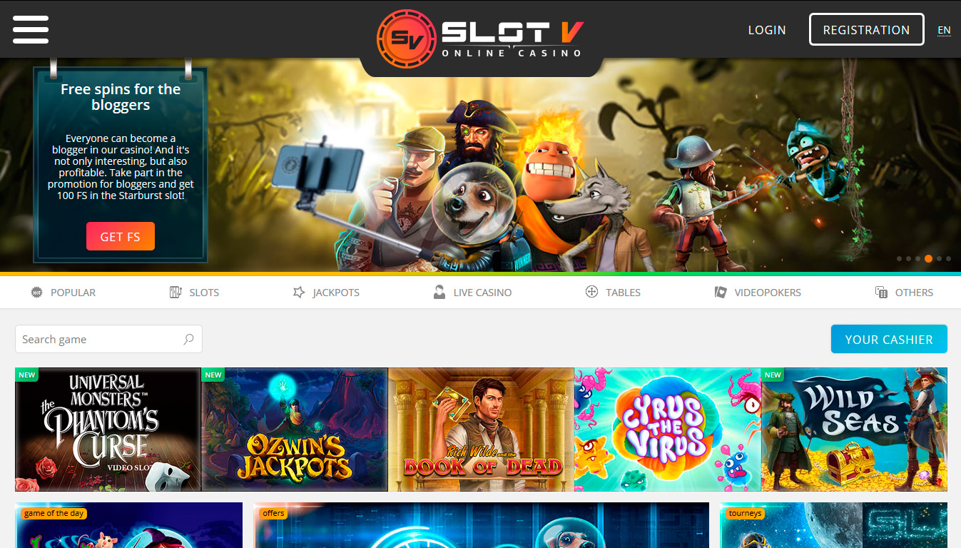 slot v казино онлайн официальный сайт